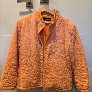 Eileen Fisher Vibrant Orange Quilted Jacket